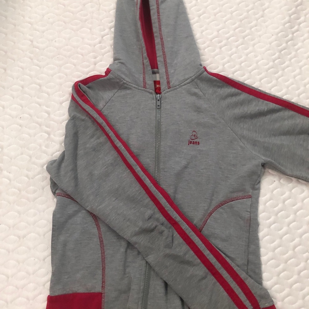 Grey zip up
